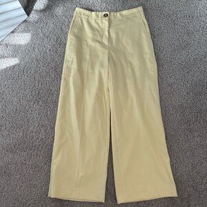 Yellow Wide-Leg Trousers